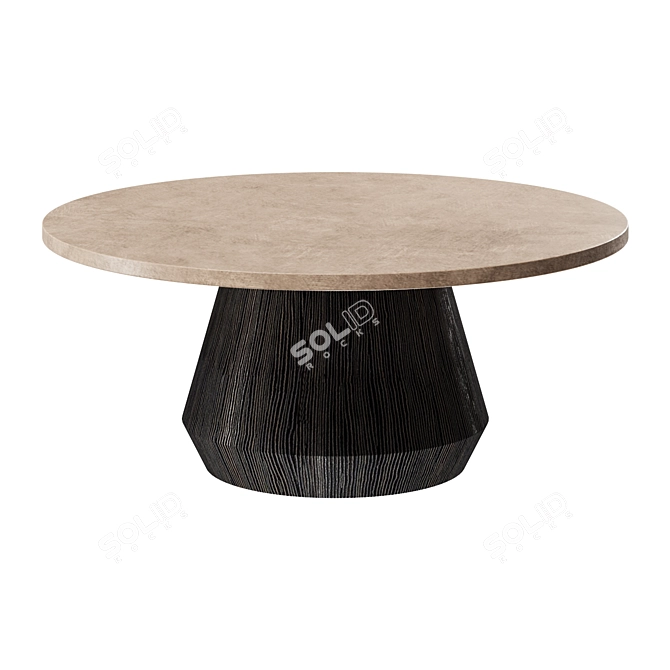 Elegant Round Coffee Table 3D model image 1