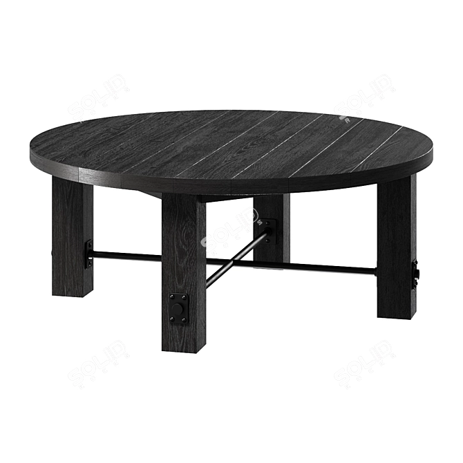 Rustic Pottery Barn Coffee Table 3D model image 1