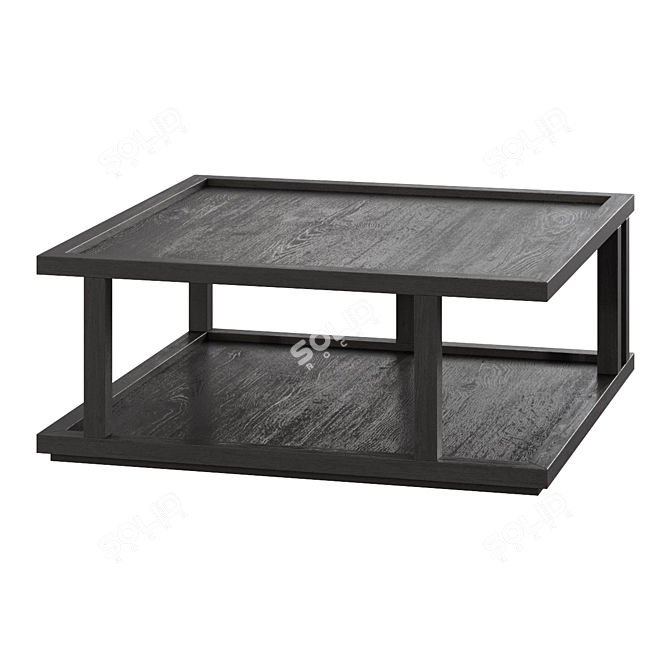 Sleek Square Coffee Table 3D model image 1