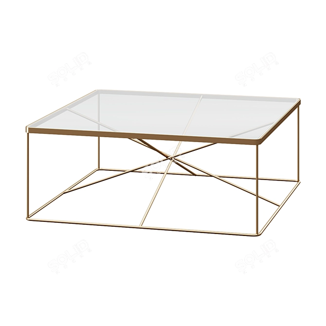 Elegant Aiken Square Coffee Table 3D model image 1