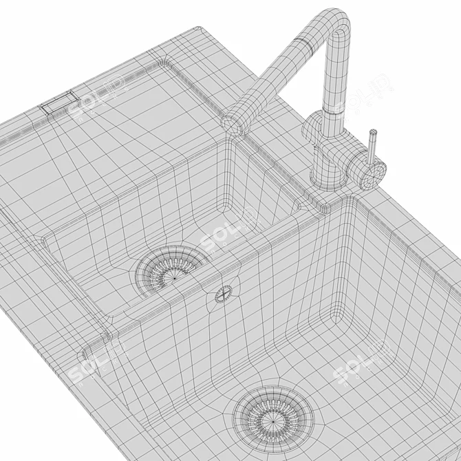 FRANKE Maris Kitchen Sinks: Premium Fragranite Surfaces 3D model image 3