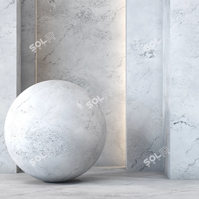 Marble Texture 4K Seamless Tile 3D model image 1