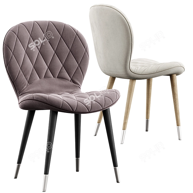 Hiro Chair & Konyshev HER 042 G Table - Elegant & Functional Design 3D model image 3