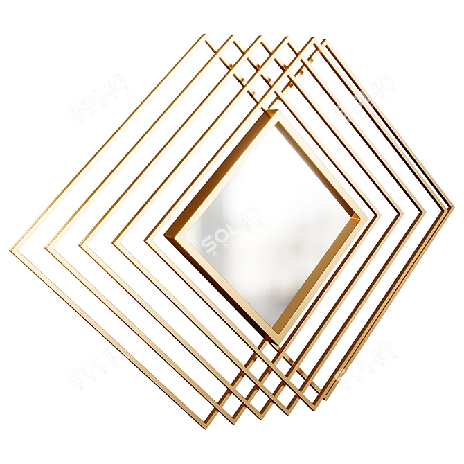 Modern Luxury Wall Mirror 3D model image 1