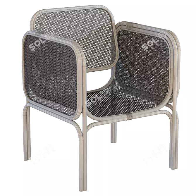 Spartacus Rattan Graceful Armchair 3D model image 2