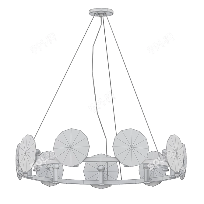 Elegant Dane Chandelier 3D model image 2