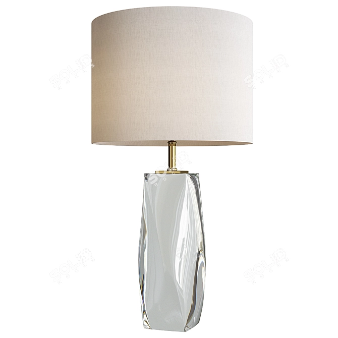 Eichholtz Titan Geometric Faceted Table Lamp 3D model image 1