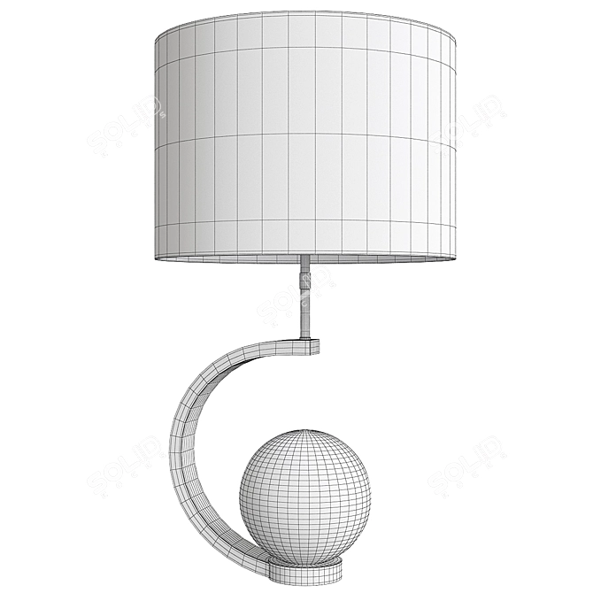 Eichholtz Luigi: Elegant White Marble Lamp 3D model image 2