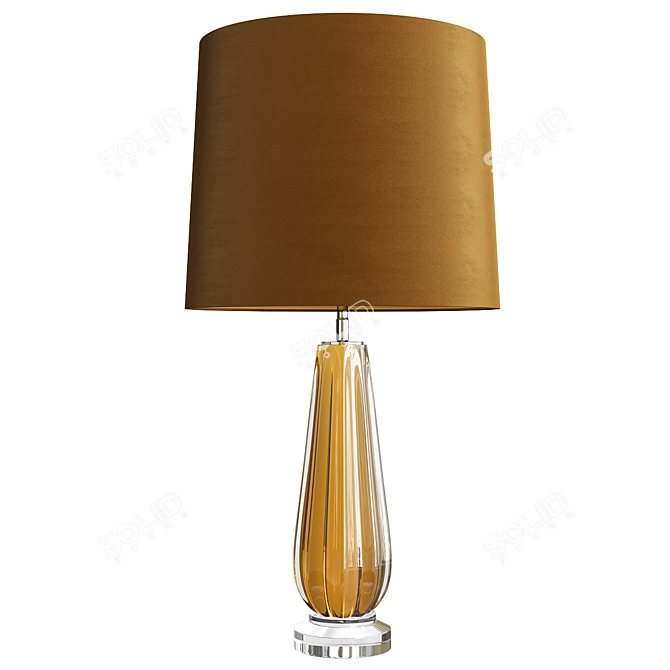 Sleek Orange Glass Table Lamp 3D model image 1