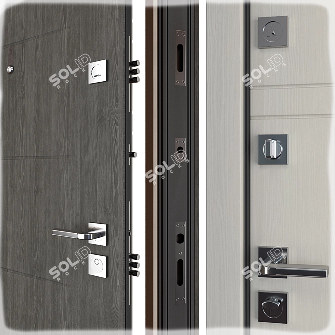 Smart Favorit Entrance Metal Door 3D model image 2