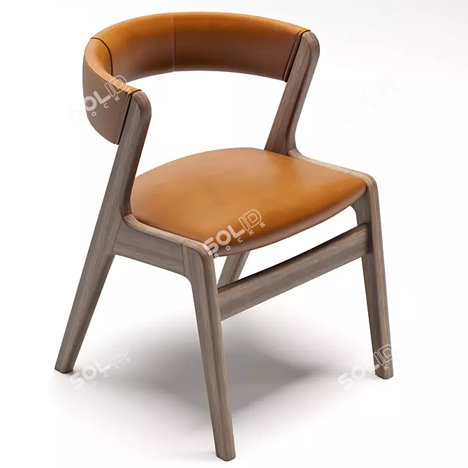 Elegant Monaco Ash Chair 3D model image 4