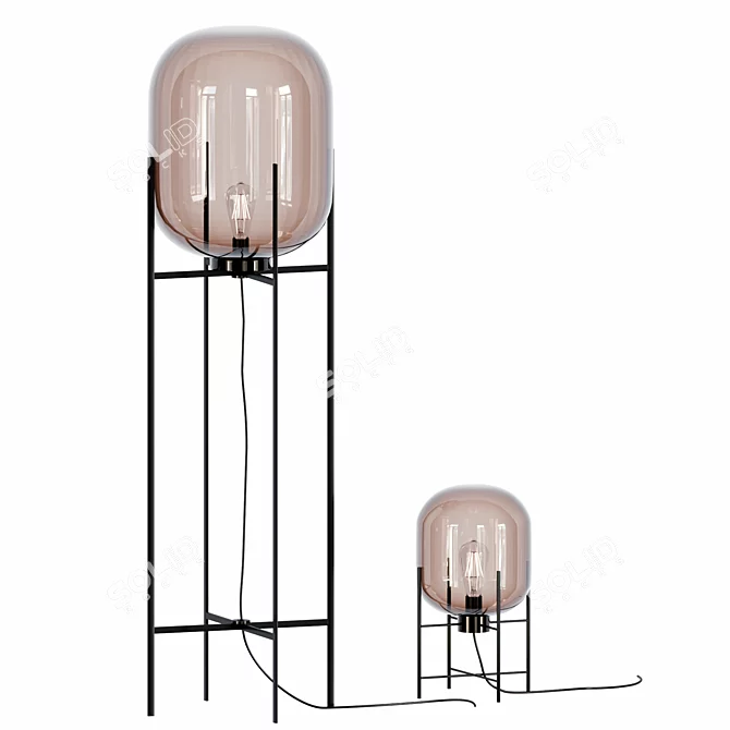 Minimalist Scandinavian Table Lamp 3D model image 1