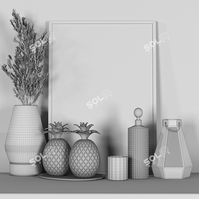 Elegant Home Decor Set 3D model image 13