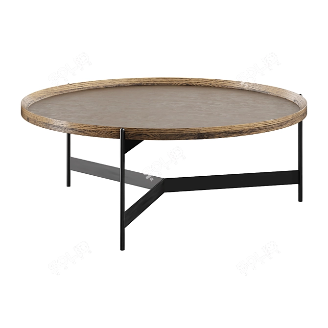 Elegant Norcross Round Coffee Table 3D model image 1