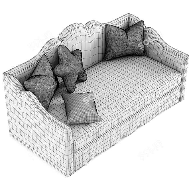 Elegant Manifesto Galla Sofa 3D model image 4