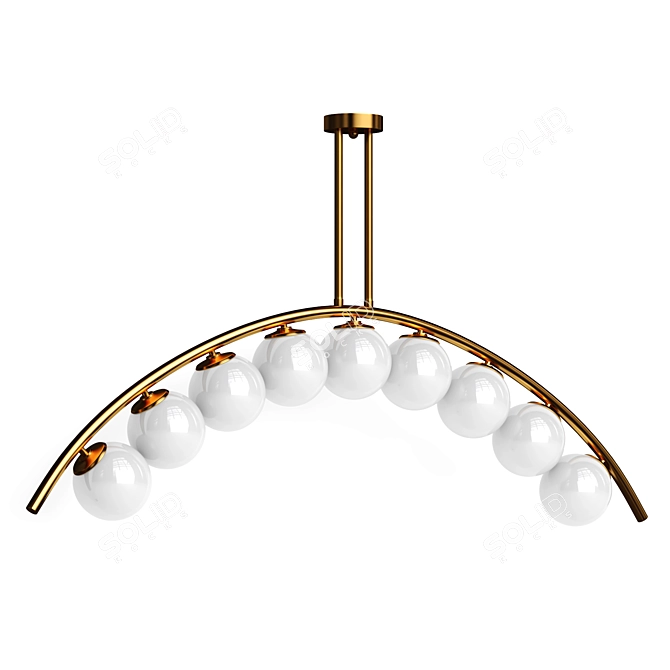 Arc and Balls Ceiling Lamp 3D model image 1