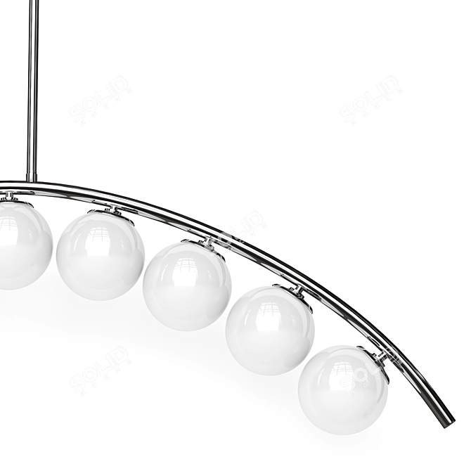 Arc and Balls Ceiling Lamp 3D model image 3