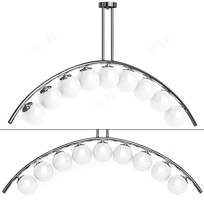 Arc and Balls Ceiling Lamp 3D model image 12
