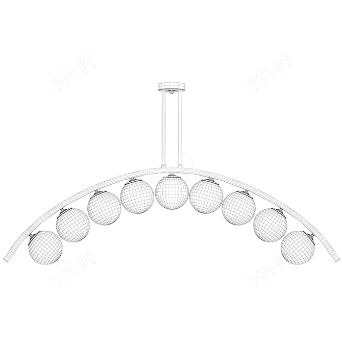 Arc and Balls Ceiling Lamp 3D model image 16