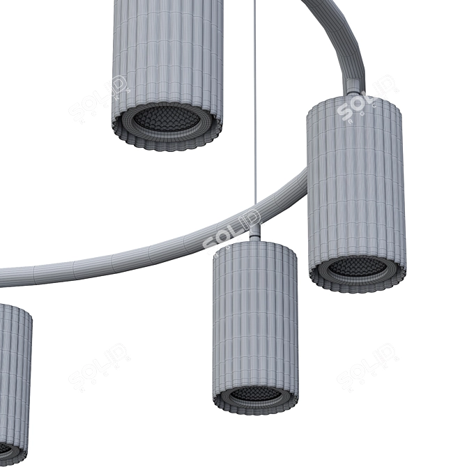 Modern Pendant Light Fixture 3D model image 7