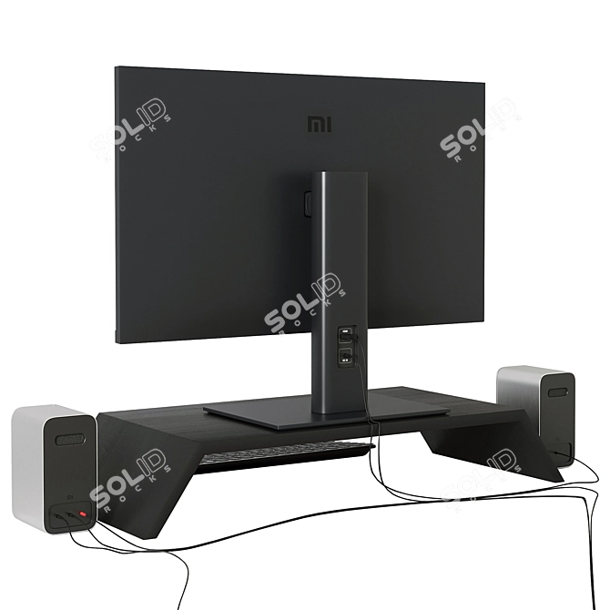 Xiaomi Computer Set: Monitor, Keyboard, Mouse & Speakers 3D model image 3