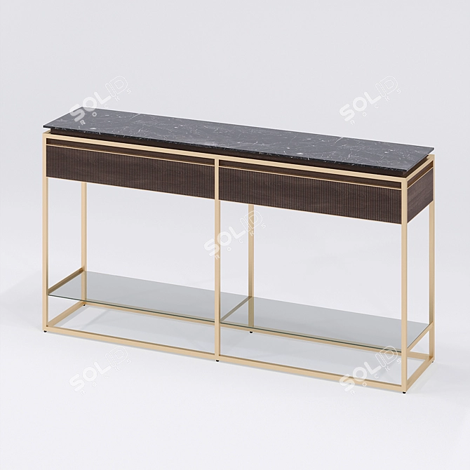 Elegant Visionnaire Banner Console 3D model image 1