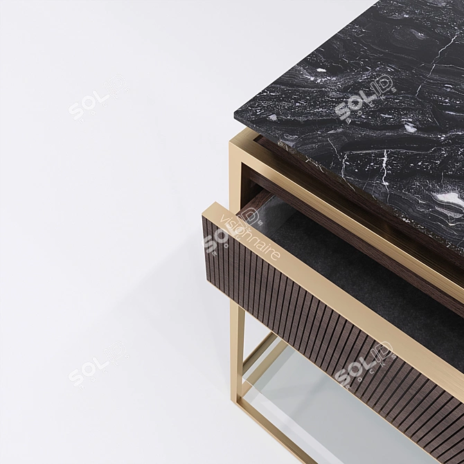 Elegant Visionnaire Banner Console 3D model image 4