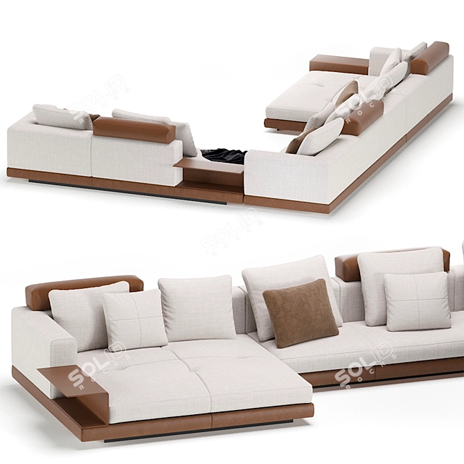 Luxury Minotti Connery Sofa 3D model image 3