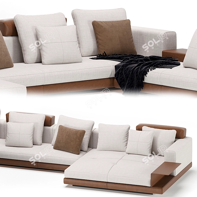 Luxury Minotti Connery Sofa 3D model image 4