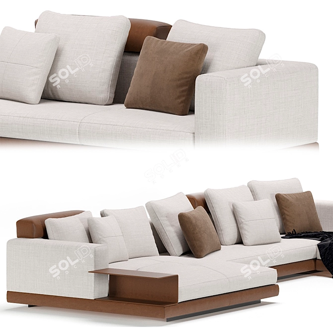 Luxury Minotti Connery Sofa 3D model image 6