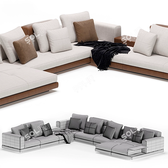 Luxury Minotti Connery Sofa 3D model image 7