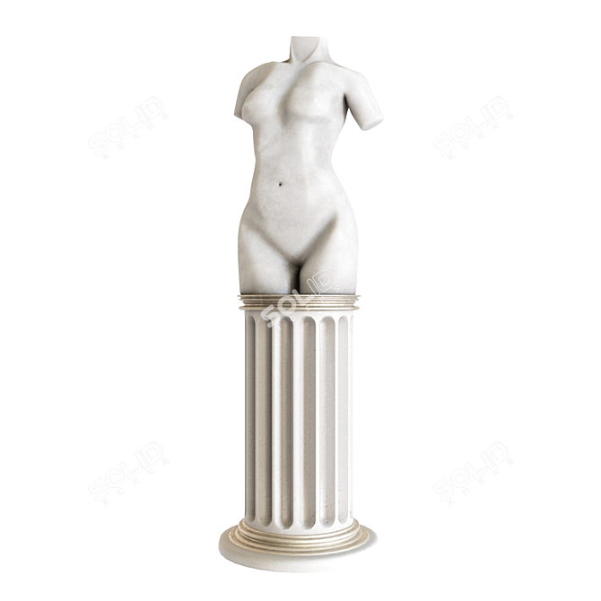 Title: Classic Female Torso Sculpture 3D model image 3