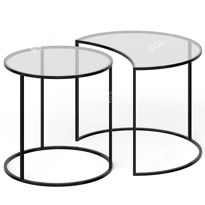 Bast Coffee Tables: Sleek and Stylish 3D model image 1