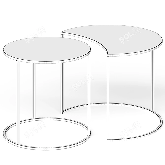 Bast Coffee Tables: Sleek and Stylish 3D model image 2
