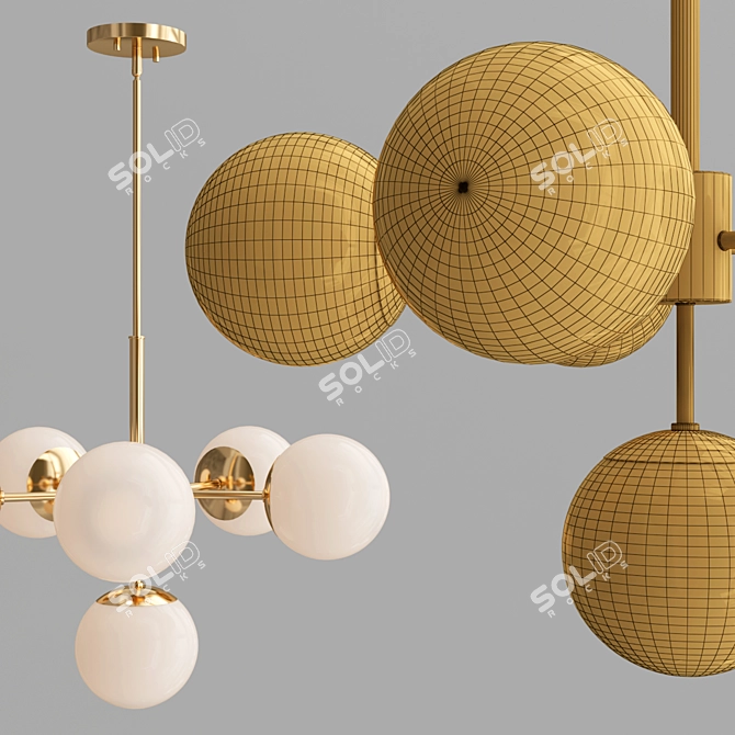 Elegant Farrell Chandelier 3D model image 2