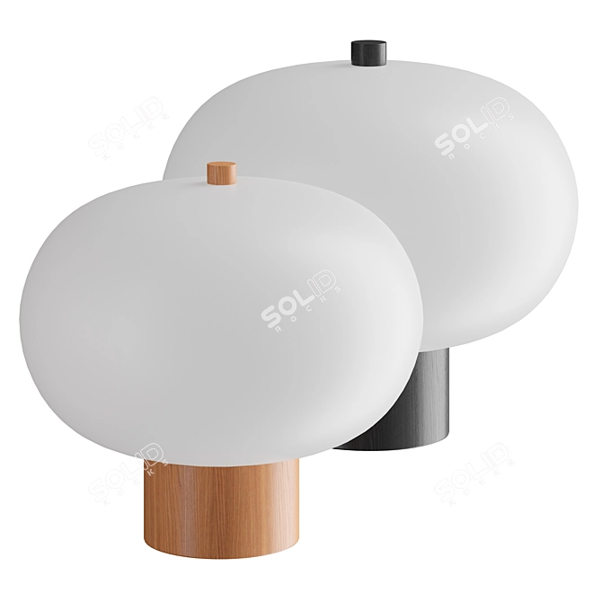 Ilargi Wooden Table Lamp 3D model image 2