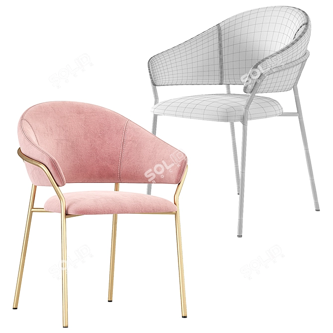 Elegant Pedrali Jazz Dining Chair 3D model image 5