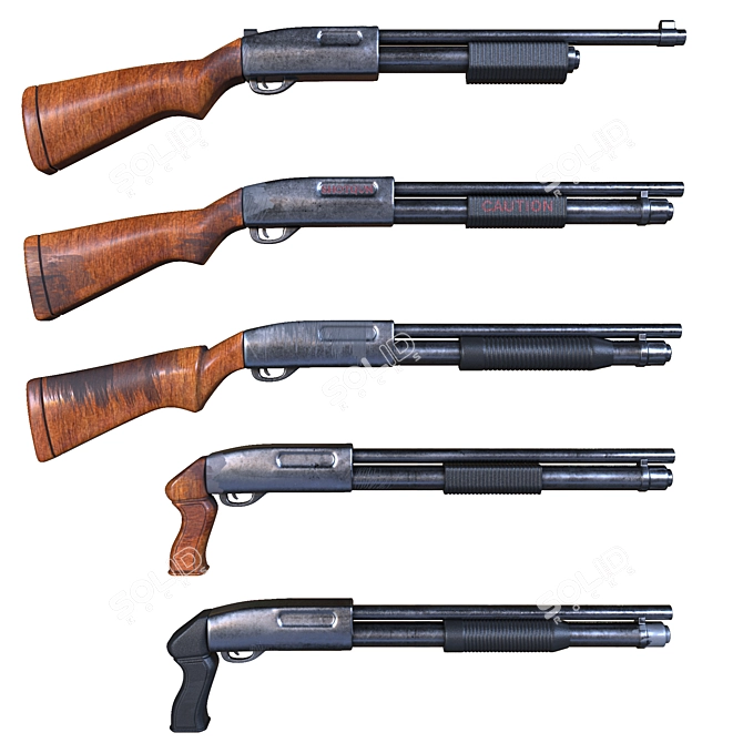 Ultimate Shotgun Pack Set 3D model image 1