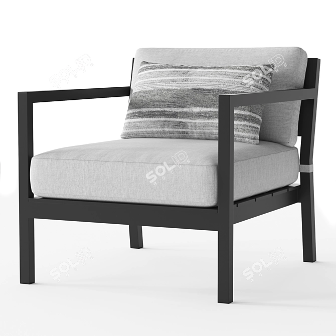 RH Palma Lounge Chair: Stylish and Comfortable Seating 3D model image 1