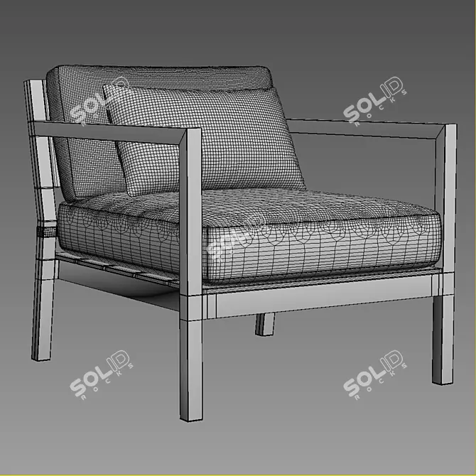 RH Palma Lounge Chair: Stylish and Comfortable Seating 3D model image 6