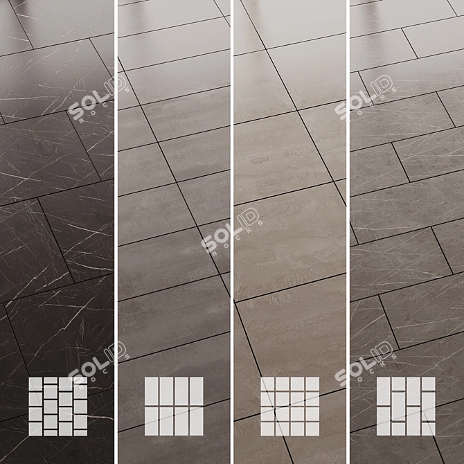 Versatile Ceramic Tiles Collection 3D model image 1