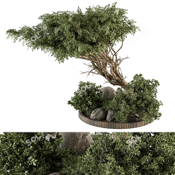 Nature's Oasis: Outdoor Plant Set 3D model image 1