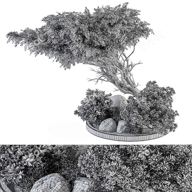 Nature's Oasis: Outdoor Plant Set 3D model image 4