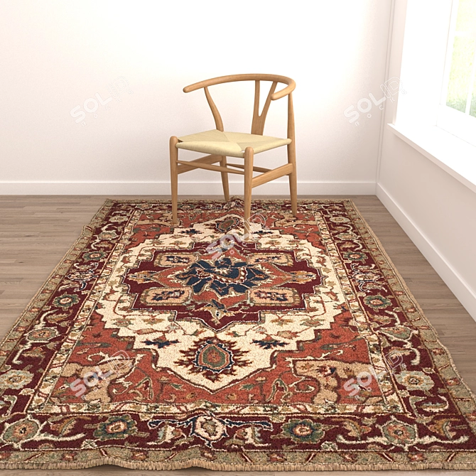 Versatile Set of 8 Rugs 3D model image 5