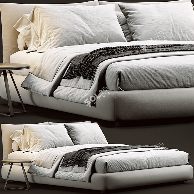 Luxury Dream Bed: Poliform 3D model image 1