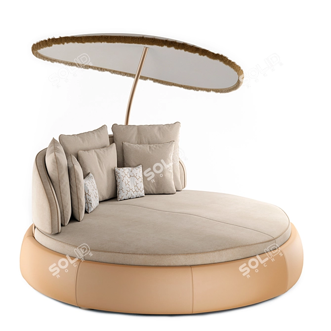 Luxury Sunbed with Siesta Effect 3D model image 1