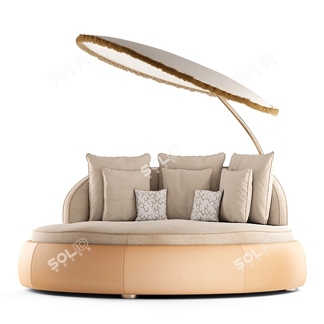 Luxury Sunbed with Siesta Effect 3D model image 2