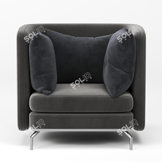 Sleek and Stylish Lounge Chair 3D model image 2