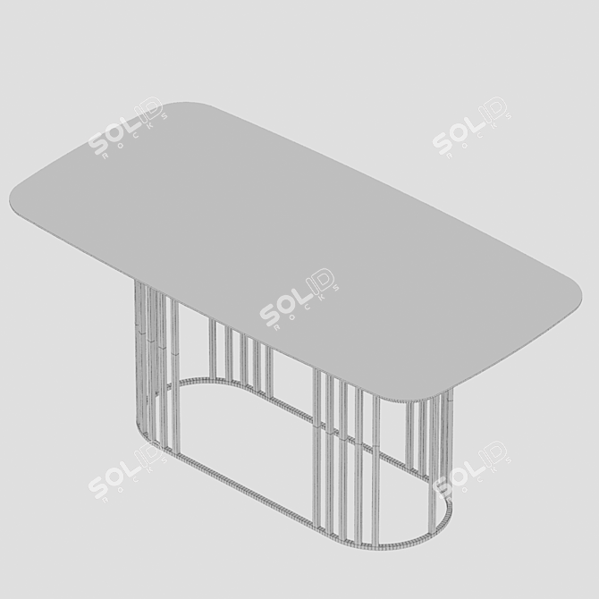  Marble Texture Dining Table 3D model image 3