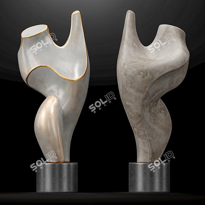 Elegant Pirouette: Italian Marble Sculpture 3D model image 1